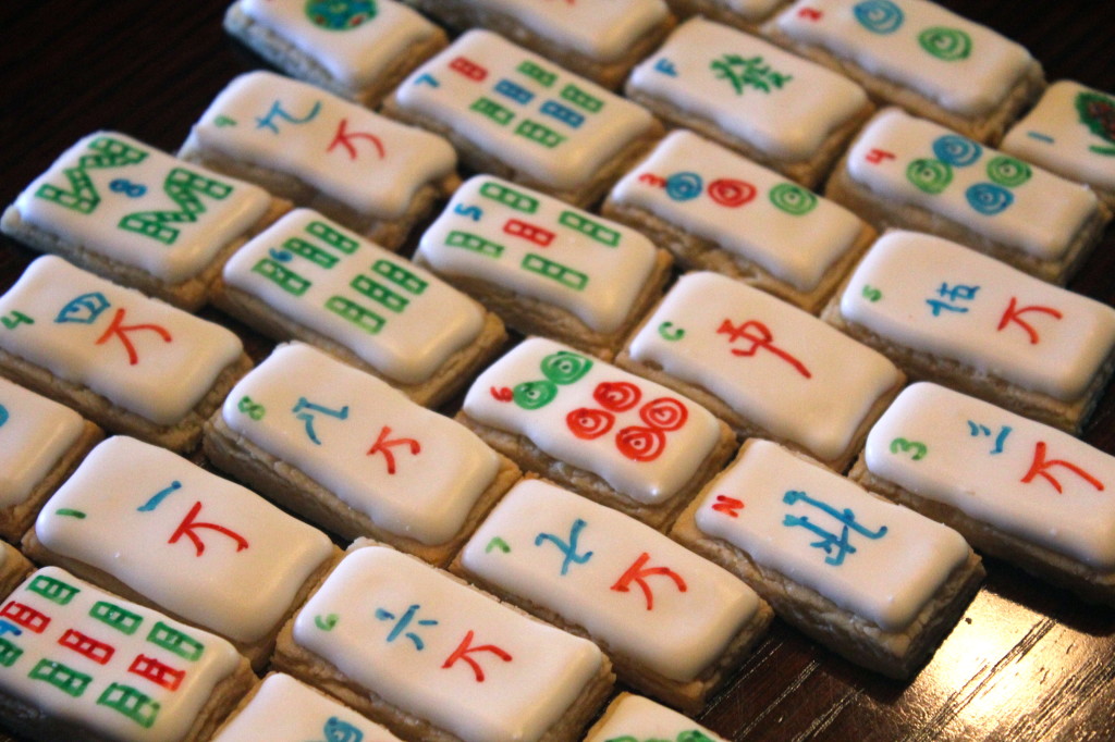 Mahjong Tile  Sugar Cookies | SugaredAndIced.com