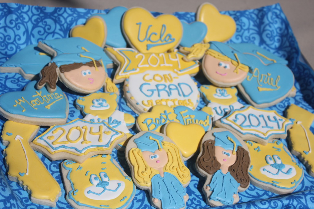 UCLA Graduation Cookies | SugaredandIced.com