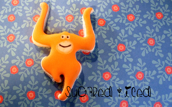 Orangutan Sugar Cookies |SugaredAndIced.com