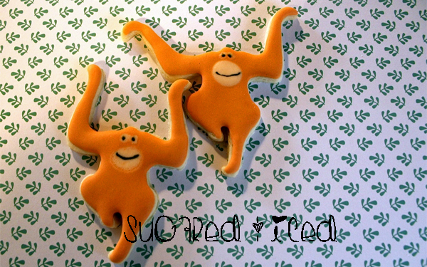 Orangutan Sugar Cookies |SugaredAndIced.com