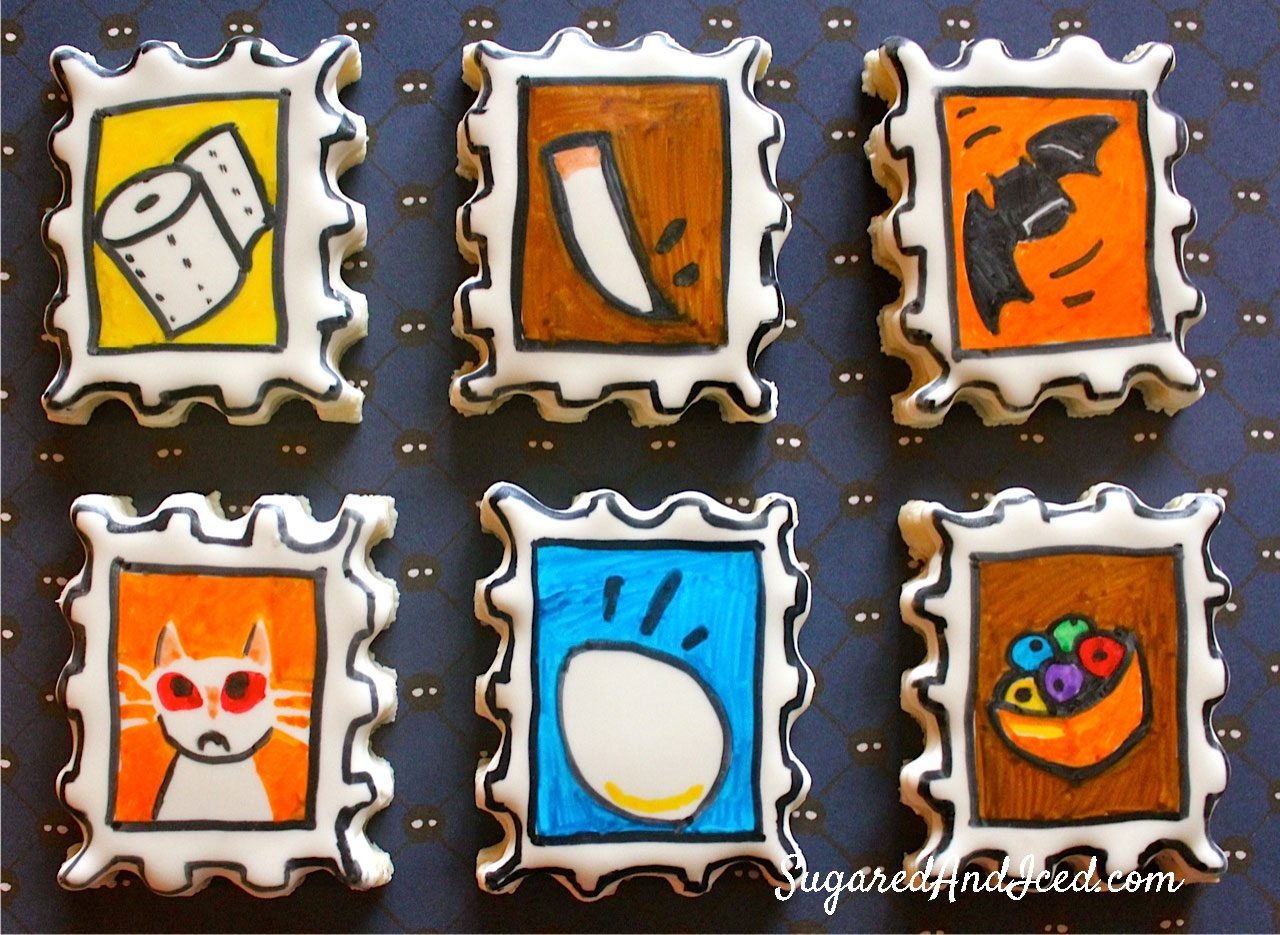 Costume Quest Battle Stamp Cookies