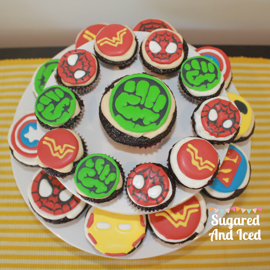 Superhero Cupcakes | SugaredAndIced.com