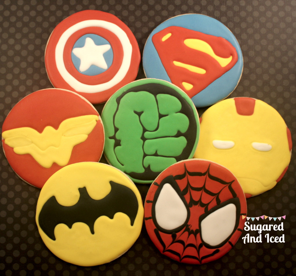 Superhero Cookies | SugaredAndIced.com
