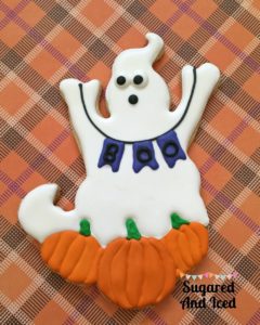 Halloween Ghost Banner Cookie | SugaredAndIced.com